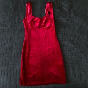 Red Velvet Mini Dress